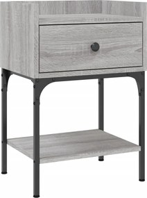 vidaXL szürke sonoma színű szerelt fa éjjeliszekrény 40,5 x 31 x 60 cm