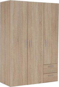 Gardróbszekrény polcokkal, sonoma tölgy, ADELI