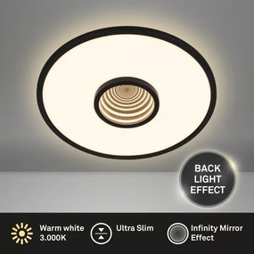 Briloner 3847015 - TORO LED mennyezeti lámpatest LED/18W/230V Ø 42 cm fekete