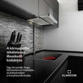 Klarstein Vinea, beépíthető páraelszívó, lapos konstrukció, 60 cm, fekete