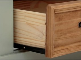 Világoszöld borovi fenyő tálalószekrény 100x120 cm Selma – Støraa