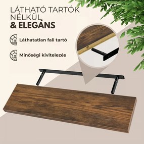 FIGO + fali polc konzollal, 90cm, sötét tölgy Casaria