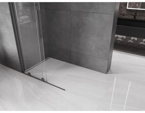 Mexen Velar, nyílásba tolóajtó Walk-In típusú 75 cm, 8 mm átlátszó üveg, grafit matt, 871-075-000-03-66