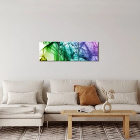 Kép - színes füst (órával) (90x30 cm)