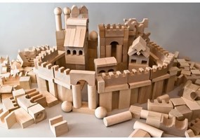 EkoToys - Természetes fa építőkockák, 220 db