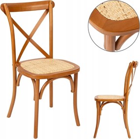 Bükkfa Szék Natúr Rattan Étkező Konyha Scandi