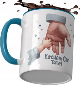 Bögre Kék Ajándék Apák napjára Apák Születésnap Gyönyörű Ajándék Fiától