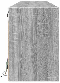 szürke sonoma színű fali TV-szekrény LED-del 180 x 31 x 45 cm