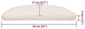 30 db fehér lépcsőszőnyeg 56x17x3 cm