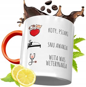 Narancssárga Bögre Állatorvosnak Ajándék fényképes nyomtatással