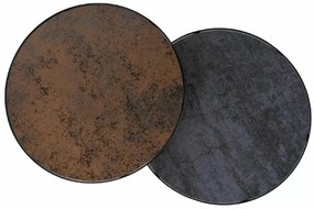 Kisasztalok PENELOPE készlet 2 db Ø 50 cm, barna/fekete