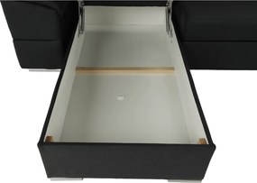 Ülőgarnitúra, sötétszürke, balos kivitel, SEGORIA ROH U