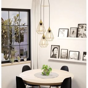 Eglo 43683 - Csillár zsinóron TARBES 3xE27/60W/230V