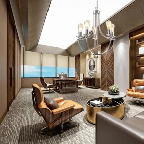 Csillár láncon GINA 5xE27/60W/230V króm