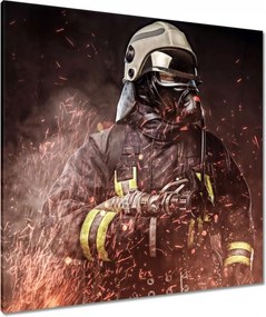 Vászonkép 90x90 Professzionális tűzoltó