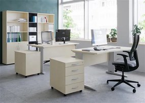 Görgős konténer, 3 fiókos, MAYAH Freedom SV-18, juhar (IBXK18J)