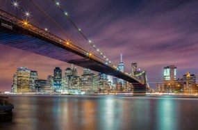 Fotográfia Brooklyn Bridge at Night, Michael Zheng