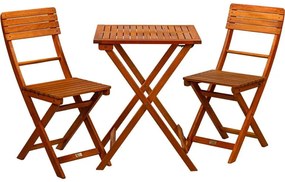 STILISTA Kerti bisztró készlet 2 szék + asztal fa