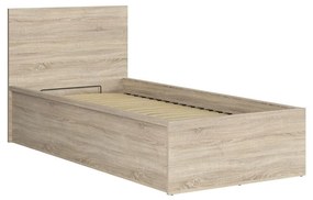 Egyszemélyes ágy 90 cm Tetrix 15 (szonoma tölgy) (ágyráccsal) (tárolóhellyel). 1098500