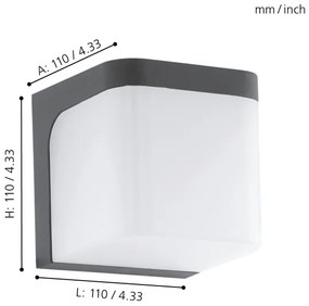 Eglo 96256 - LED Kültéri fali lámpa JORBA LED/4,9W/230V IP44