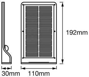 Osram - Napelemes LED fali lámpa érzékelővel DOORLED LED/3W/3,3V IP44
