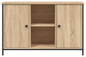 sonoma tölgy színű szerelt fa TV-szekrény 100 x 35 x 65 cm