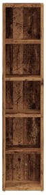 2 db antik fa színű szerelt fa CD-tartó szekrény 21x16x93,5 cm