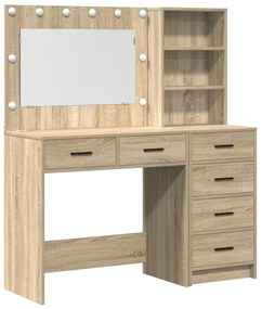 Öltözködőasztal fiókkal Barna 78.5 x 41 x 135 cm Faanyag