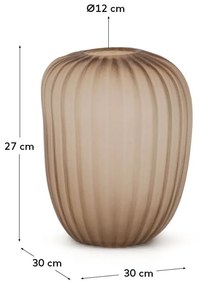 Bézs üveg váza (magasság 27 cm) Lumia – Kave Home