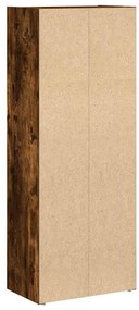 füstös tölgy színű szerelt fa könyvszekrény 40x24x102 cm