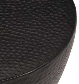 fekete kalapált alumínium dohányzóasztal Ø 50 x 30 cm