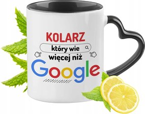 Kerékpárosoknak Fekete Bögre Szív Alakú Füllel Ajándék Nyomtatott