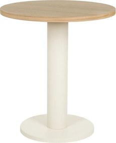 Kerek étkezőasztal tölgyfa dekoros asztallappal ø 65 cm Sool – noo.ma