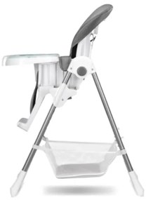 Lionelo - Gyermek étkezőszék LINN PLUS fehér/szürke