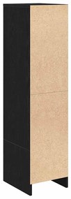 fekete tölgy szerelt fa magasszekrény 29,5x34x119,5 cm