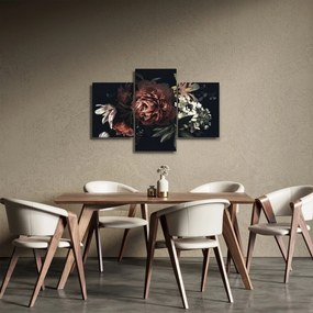 Kép - sötét virágok (90x60 cm)