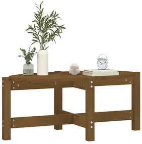 Mézbarna tömör fenyőfa dohányzóasztal 87 x 48 x 35 cm