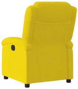 sárga bársony dönthető elektromos fotel
