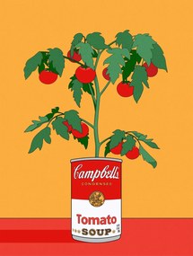 Illusztráció Campbells Soup Tomato Plant Retro Illustration, Retrodrome, (30 x 40 cm)