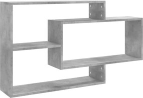 vidaXL betonszürke szerelt fa fali polc 104 x 20 x 58,5 cm