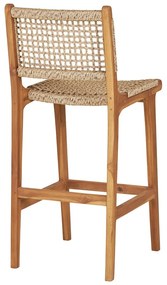 Natúr színű teakfa bárszék (ülésmagasság 60 cm) Derby – House Nordic
