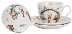 Karácsonyi porcelán csésze 270 ml 2 személyes Christmas Cuties 2 díszdobozban