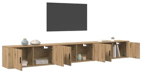 vidaXL Fali TV szekrény szett 3 pcs Artisan tölgy 100 x 34,5 x 40 cm