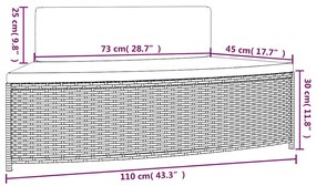 2 db szürke polyrattan pezsgőfürdő pad párnával