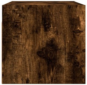 2 db füstös tölgy színű faliszekrény üvegajtókkal 68,5x37x35 cm