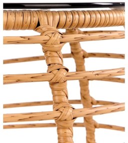 Barrel kerti asztal, rattan