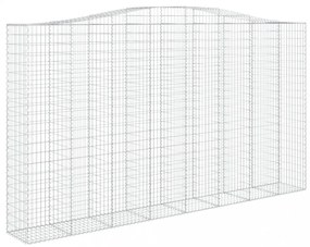 3 db íves horganyzott vas gabion kosár 400x50x220/240 cm