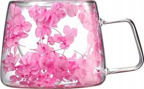 Kávés Pohár Teás Bögre Thermo Dupla Alj Virágokkal