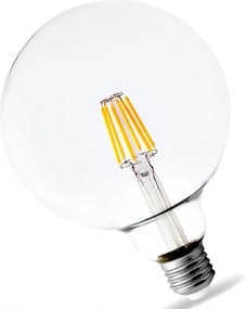 Nagy Izzó Filament Led Edison 8W E27 G125 Retro Szín Meleg Fehér