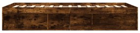 füstös tölgy színű king size ágykeret 150 x 200 cm